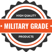 Military_Grade_Badge High Quality Military Grade Products Badge orange and gray gear
